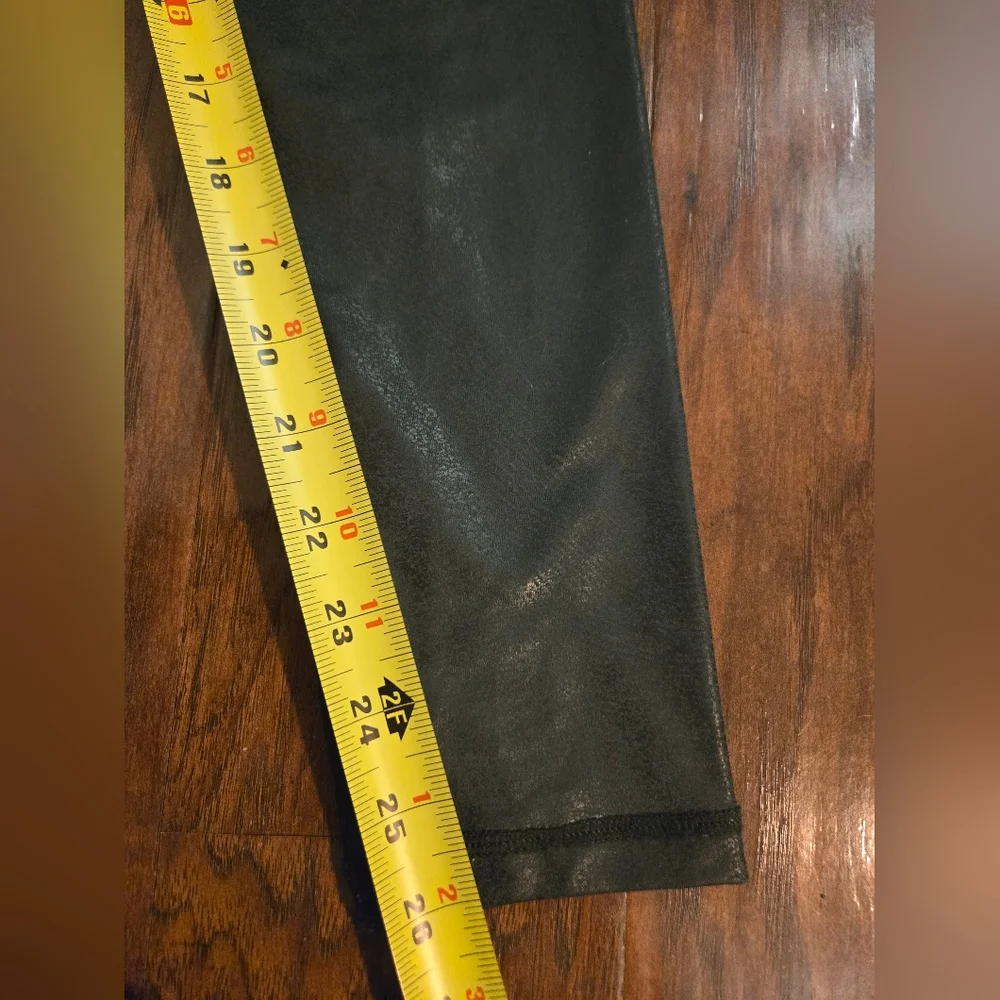 Aerie Offline Dark Green Faux Leather Ankle Small Leggings - Picture 7 of 7